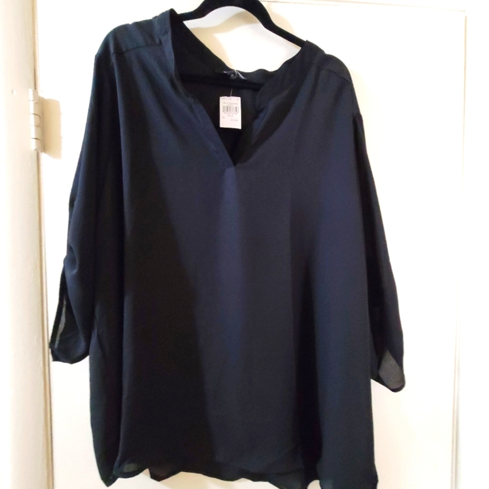 Plus size black blouse